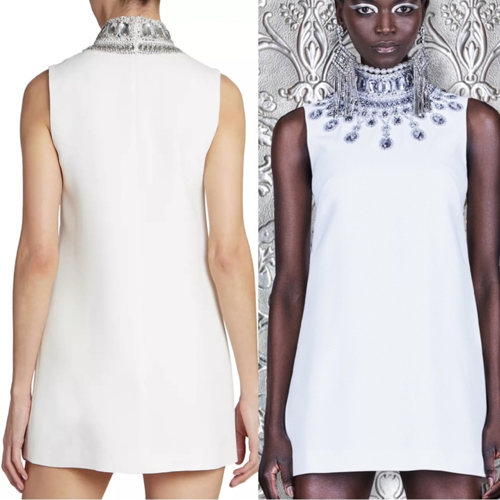 Andrew Gn Embellished Sleeveless Shift Dress